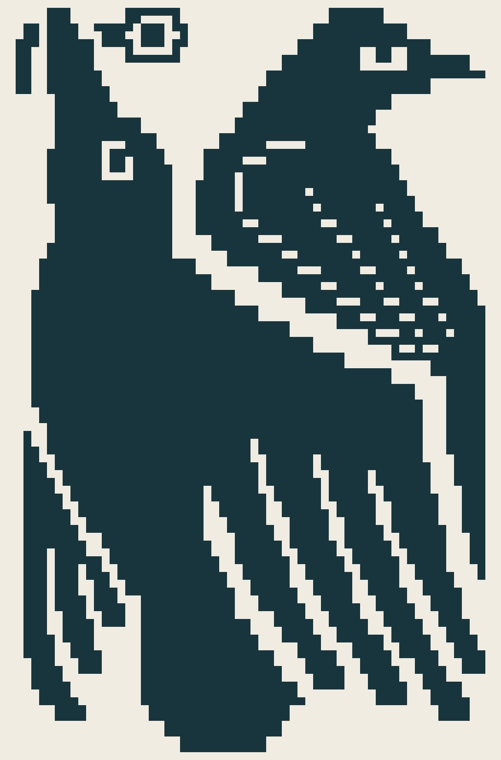 pixel art of the bird pattern